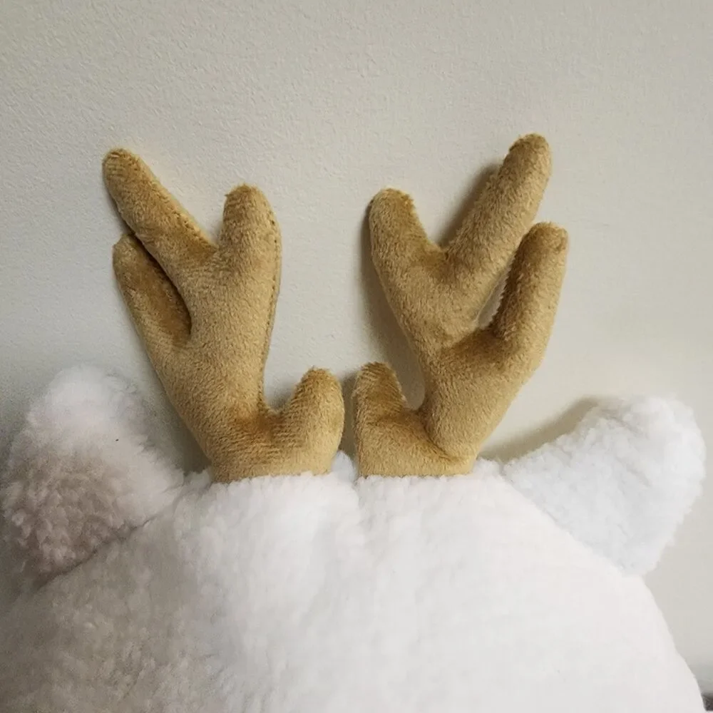 Target Bullseye Playground White Reindeer Plush Pillow Christmas 2024